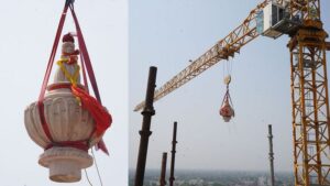 Read more about the article Ayodhya: Kalash installed on the main peak of the sanctorum sanctorum of Ram temple. – Amar Ujala Hindi News Live