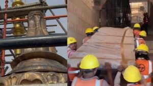 Read more about the article Ayodhya: Golden boasted Ram temple peak, door will also be held on the first floor